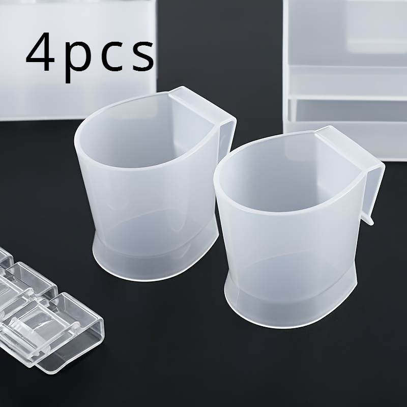 4/6 Pack Clear Plastic Refrigerator Organizer Set - Food-Safe Door Storage Rack for Condiments and Sauce Bottles, Ideal for Salad Dressing and Ketchup