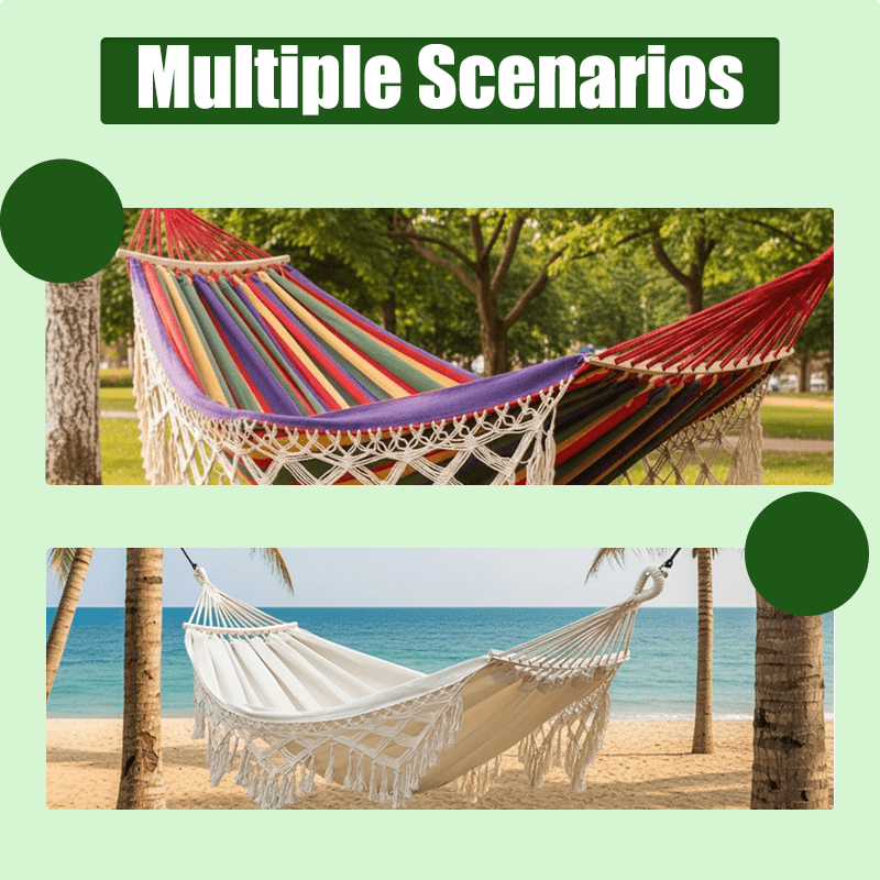 4 Color Tassel Canvas Hammock White Tassel Hammock Hammocks for Outside Outdoor Furniture Portable for Camping Yard Australian Local Warehouse Fast Delivery Perfect Valentine's Day Gifts Ideal for Ramadan