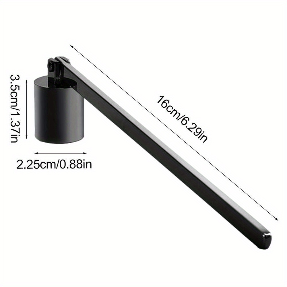TEMU Outil d'éteignage de bougie en acier inoxydable , éteignoir de flamme de bougie à long manche noir, coupe-bougie pour coupe-bougie