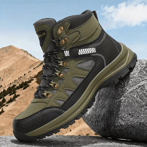 mens plus size wide toe boots breathable athletic casual shoes comfortable and lightweight khaki green black multi color outdoor commuting casual large size wide feet special suitable for hiking camping running training