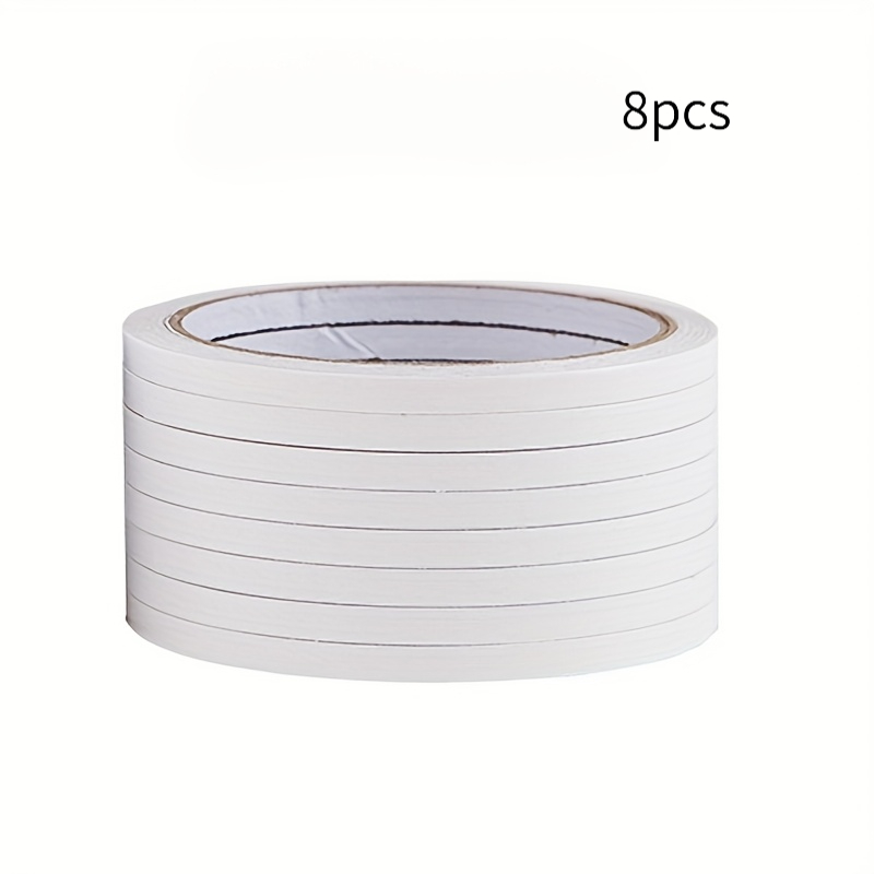 TEMU 8pcs Double-sided Tape, High-adhesive Clear Tape Strips. Ideal For Crafts, Scrapbooks And Card Making, Suitable For Office And Student Use, Fits