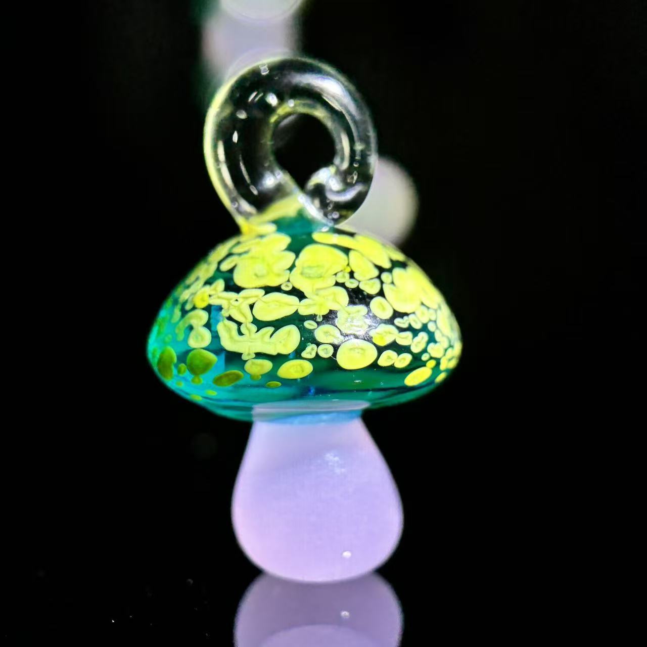 TEMU Breloques en Verre de Lampe Main, Mini Pendentifs en Verre à Pois, Perles de Lampe Transparentes Colorées, Ajouts de Fabrication de Bijoux pour
