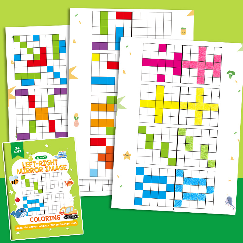 Image of 1 Mirror Doodle Book: Enhances Focus And Visual Skills - 32 Pages - Great Christmas/halloween Gift For Kids, Suitable For Home/school Use