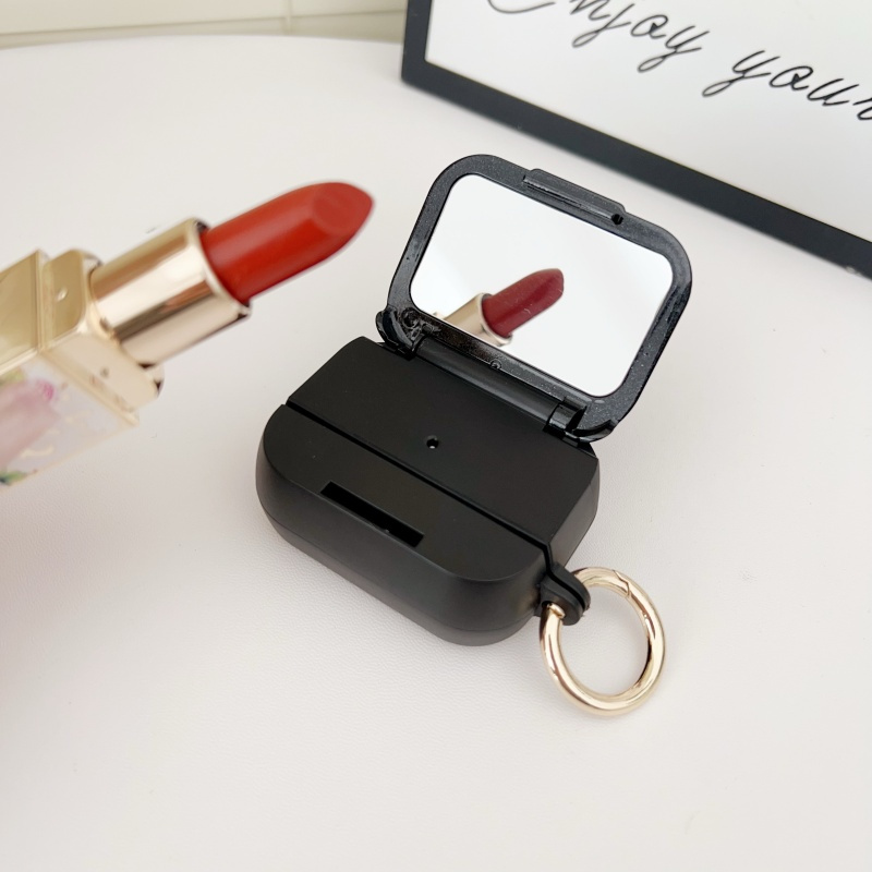 Wave Mirror Case for Apple for Airpods 4 2Nd Generation Wireless for Airpods 3 Headphones for Airpods 3 Makeup Mirror Pro Phone Stand 1/2 Generation Headphone Case