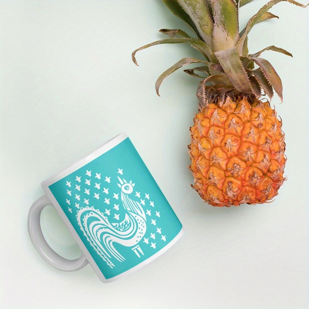 TEMU 1 Count, 11oz, Vintage Butterprint Coffee Mug, Pattern, , Vintage Kitchen, Rockabilly - Perfect Thanksgiving, Christmas, Winter And Birthday Gifts For Dad, Mom, , Colleagues