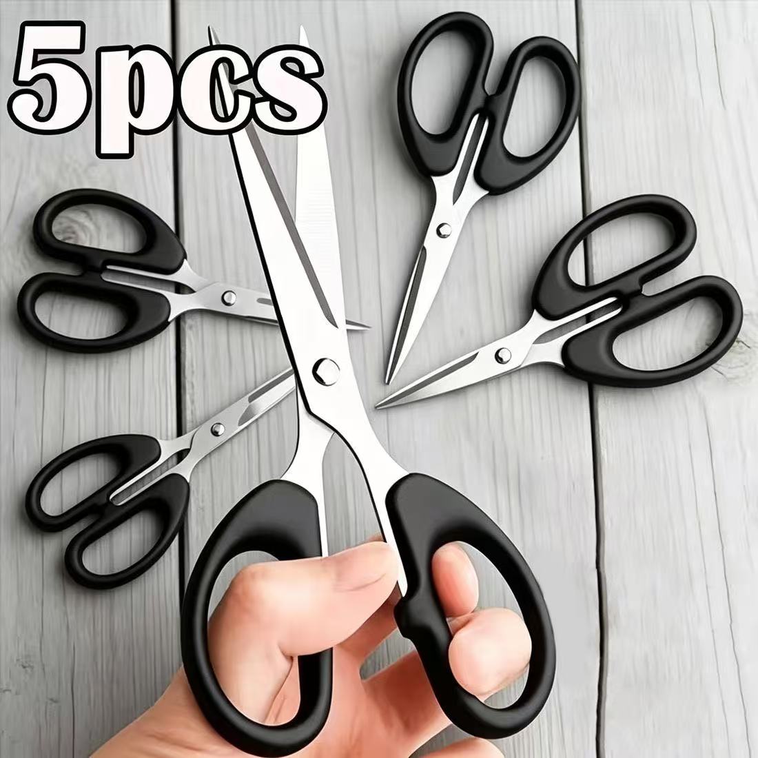TEMU 5pcs Portable Multi-functional Scissors, Designed With Ergonomic , Are Comfortable To Use And Suitable For Art, Sewing And Handicraft Making,