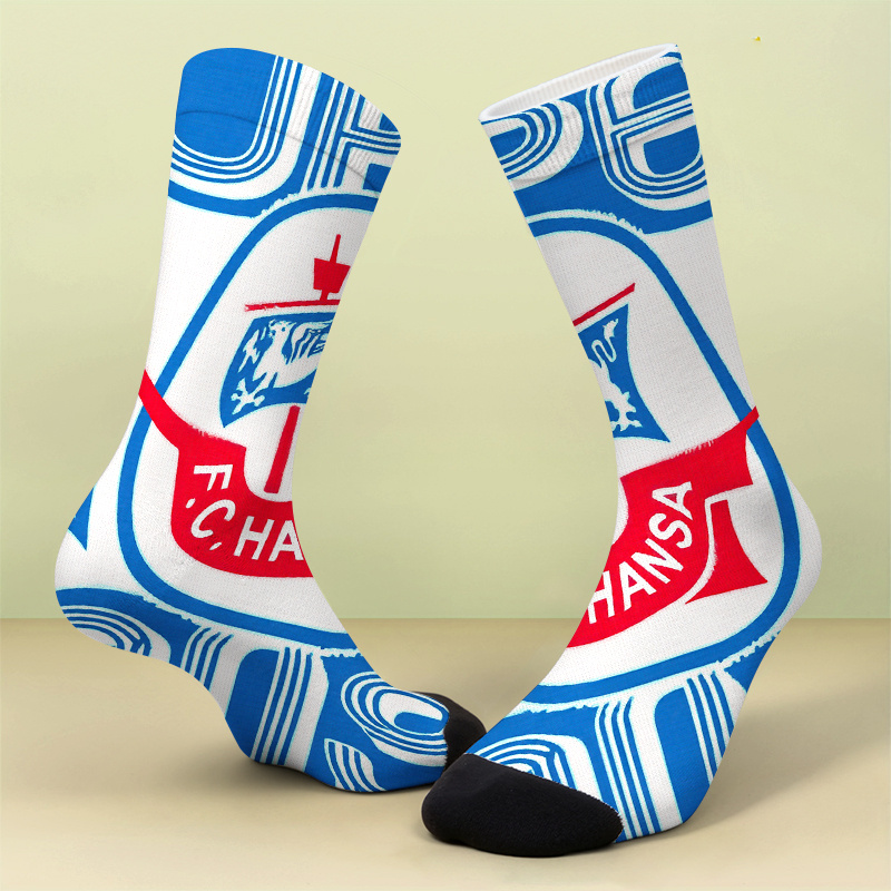 TEMU A Pair Of Printed Socksnautical Socks - Classic Tc Hansa Logo Designsoft, Comfortable, And Breathable, A , Cute, And Crazy Gift Suitable For