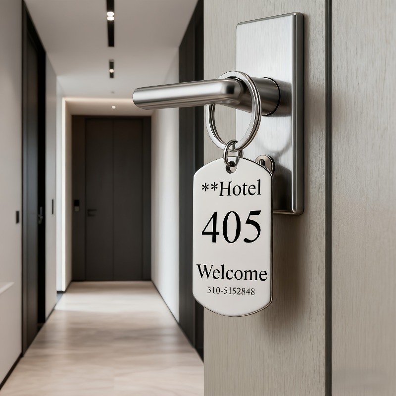 TEMU 1pc Custom Chainless Hotel Keychain - Suitable For Hotels, Inns, Resorts, And Guest | Keyring For Hotel Owners, Innkeepers, And Hotel Managers |