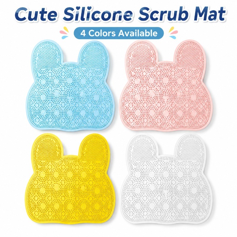 Bathroom Massage Mat - Non-Slip Foot and Back Scrub Mat