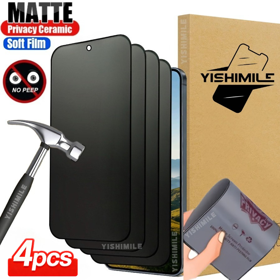 TEMU 4pcs Matte Frosted Privacy , Soft Material, Suitable For Galaxy S22 5g/s22  5g/s23/s23 /s24/s25/s26/plus/ultra/s25 Edge/s25 Fe Series, Anti-spy,