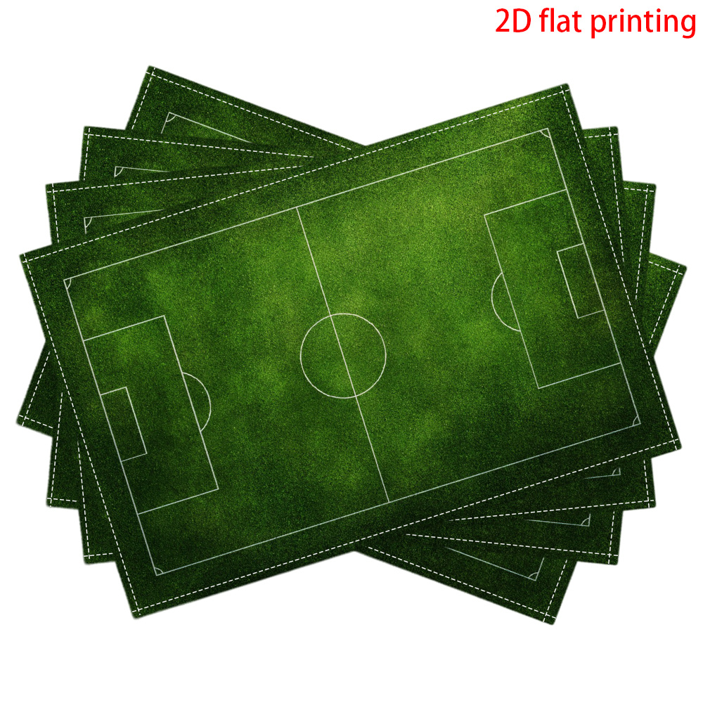TEMU Set da 4 tovagliette a tema calcio adatte per tavolo da - Protezioni per tavolo rettangolari a forma da calcio, stoviglie resistenti al calore e
