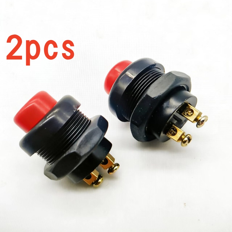 TEMU 2pcs Borne de contact en cuivre robuste avec bouton-poussoir, modification universelle pour camion, démarreur de générateur et interrupteur de