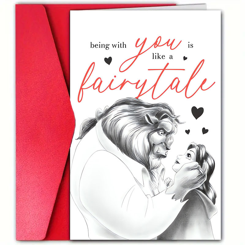 

the Embraces " Valentine's Day Greeting Card With Envelope, Unique Humorous Anniversary & Wish, Paper Material, Personalized, Good Luck, Suitable For Husband, Wife, Or Anyone