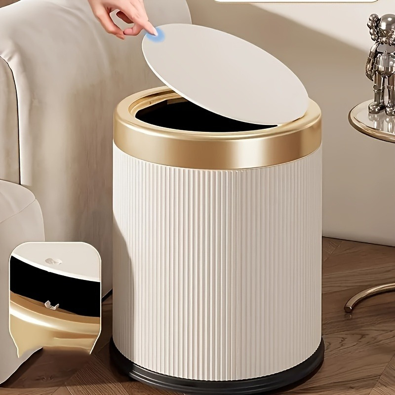 Automatic Diaper Trash Can with Odor-Control Lid - 3-Second Hands-Free Changing, Leak-Proof Foot Pedal Design, Compatible with 5 Types of Bags - Durable Plastic Cylindrical Bin for Home & Travel, Diaper Bag, Home Waste Bin, Modern Trashcan, Easy Clean Material