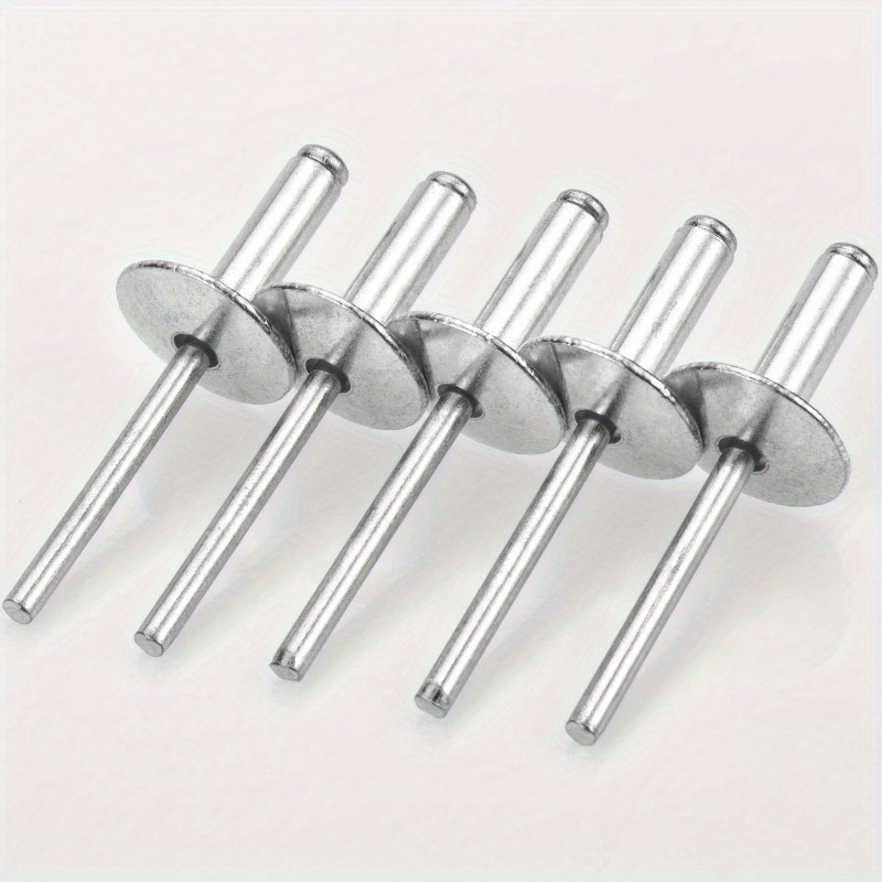 Image of 50pcs 5*16 Large Flange Hollow Rivets, Made Of, Flange Diameter Of 5/8 Inch (16mm), 3/16 Inch X 5/8 Inch, Clamping Range (8-12mm)
