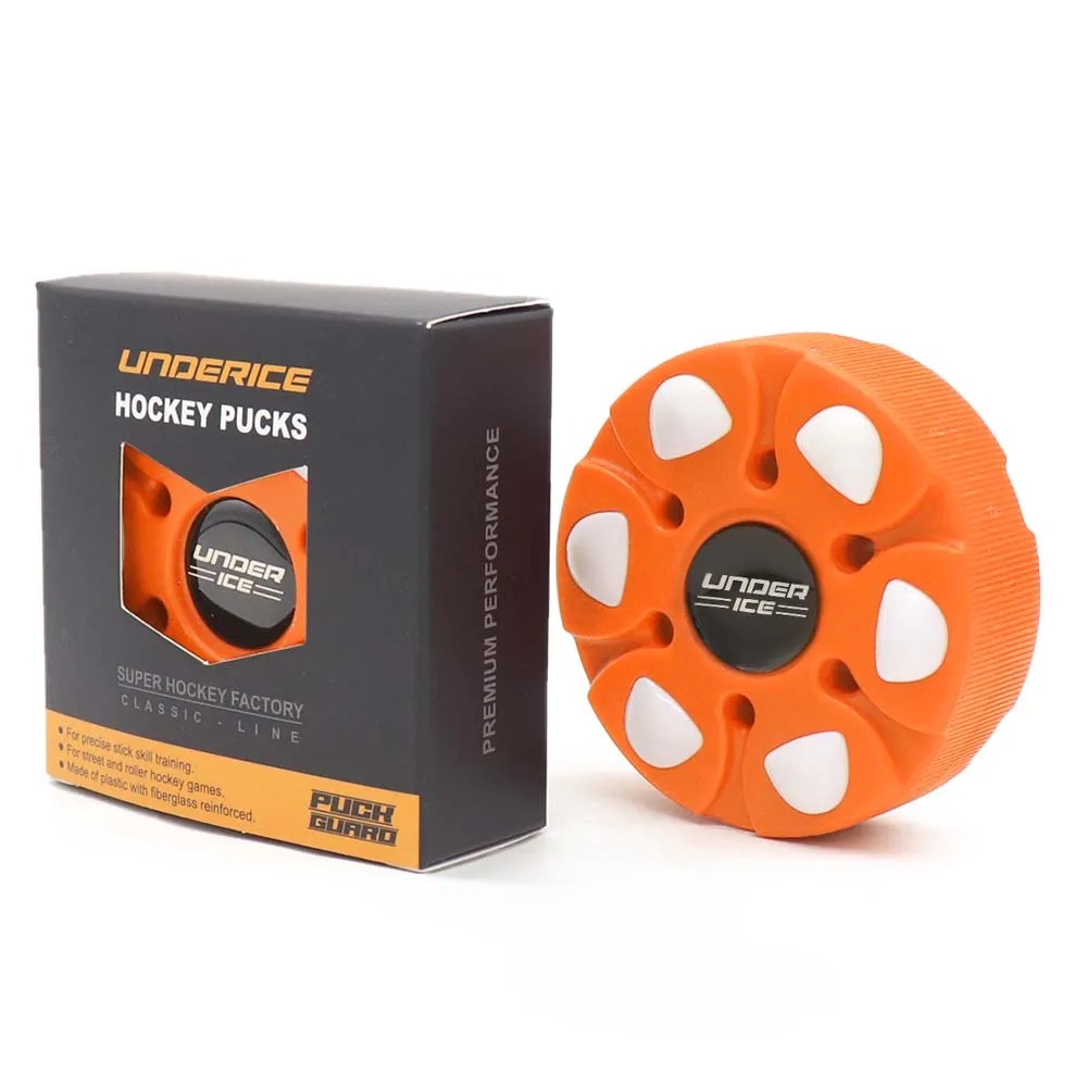 TEMU Hockey Training Ball With Textured Surface Control - Practice Puck For Ice & Field, Multi-colour Design (1-pack)