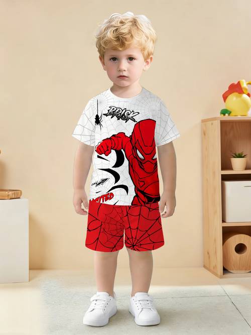 a summer sports outfit for outdoor activities featuring a soft breathable and comfy short sleeve round neck t shirt with shorts ideal for kids this two piece set is perfect for outdoor trips combining casual and