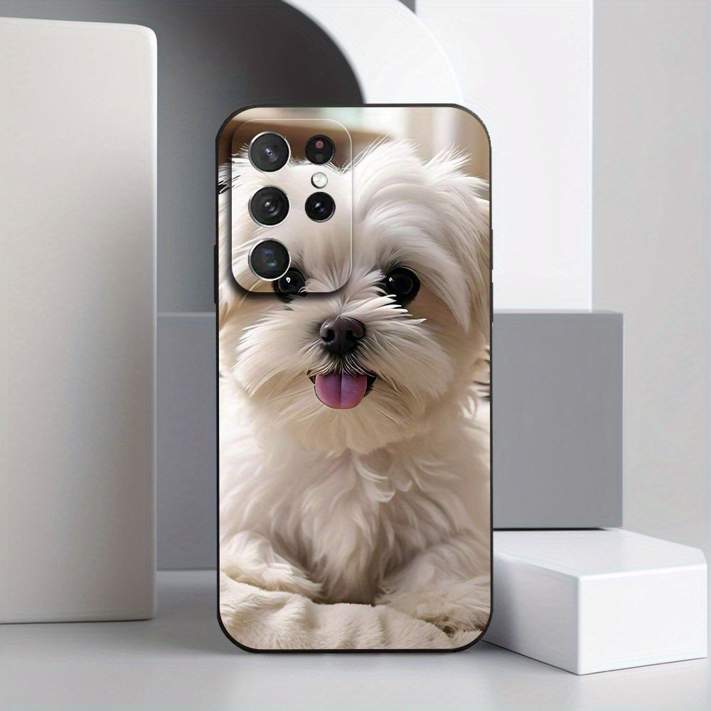 TEMU Phone Case - Cute Dog Pattern Tpu Phone Case, Adorable Cartoon Design Shockproof Protective Cover, Compatible With Galaxy A31, A32, A36, A51,