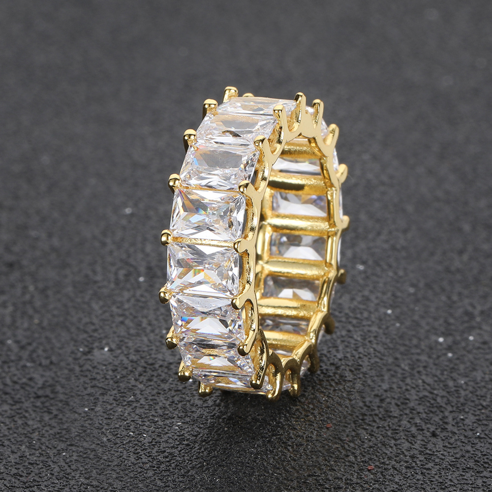 Men's Classic Geometric Moissanite Ring, Fashion Statement