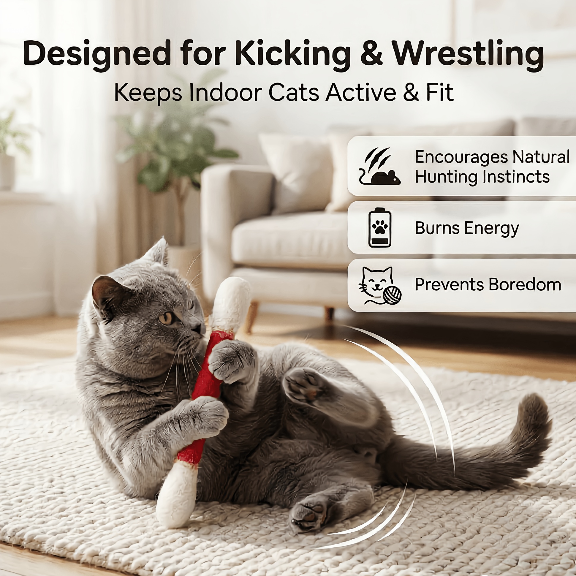 3pcs large cat wands interactive kitten toys durable chew toys for pets suitable for cat training and entertainment without battery Product details 7