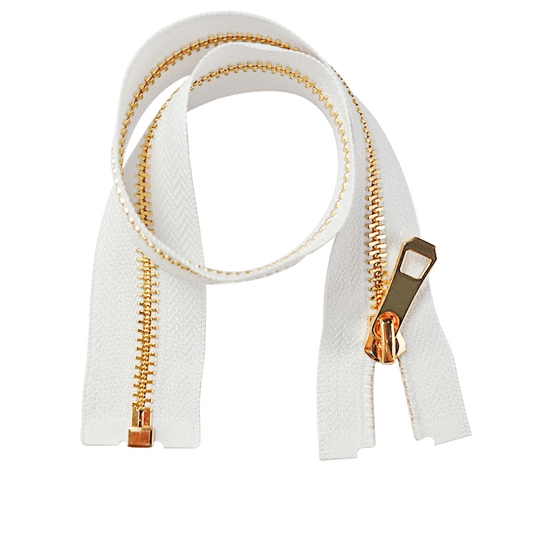 TEMU 80cm/5-number Heavy-duty Metal Zipper With - Heavy Golden (suitable For Winter Jackets, Coats, Down Jackets, Windbreakers) - Y-shaped Tooth For