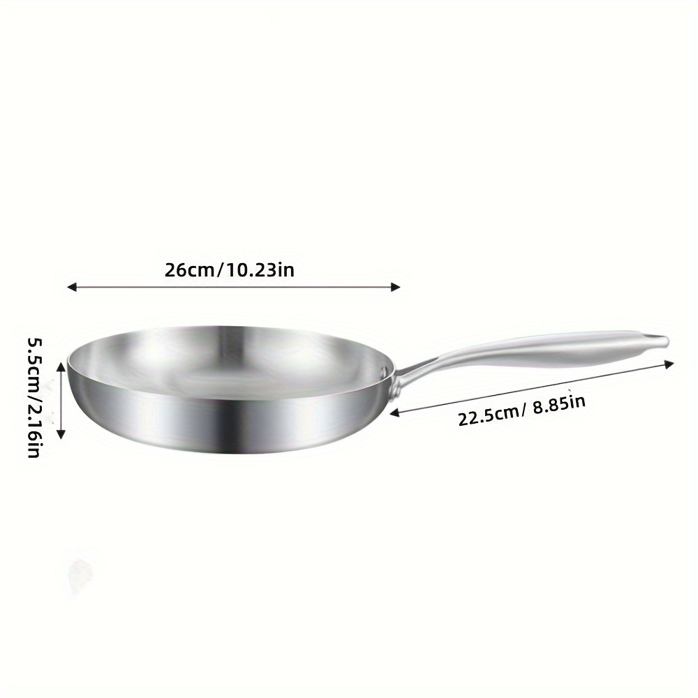 premium 304 stainless steel frying pan nonstick   cookware for gas induction stoves   steak more details 2