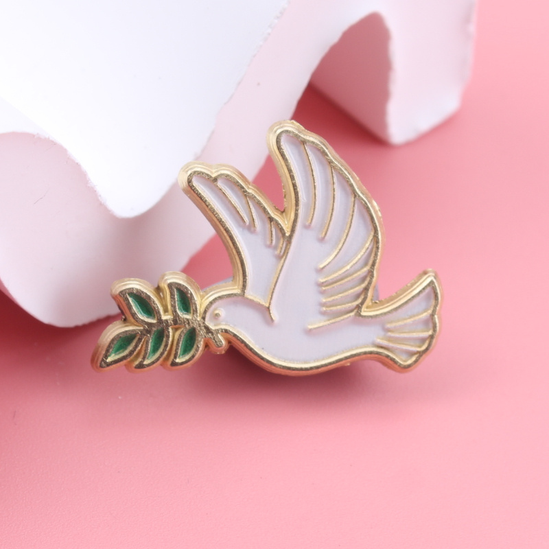 

1pc Vintage Alloy Peace With Brooch Pin, Inspired For Bags, Pens, And Clothing Accessories