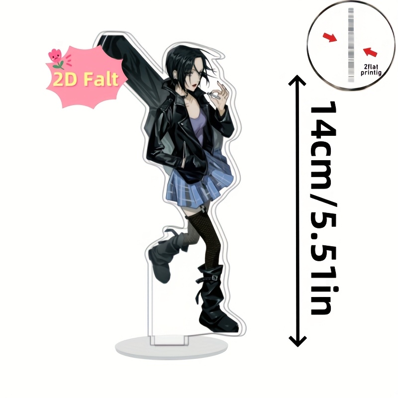 TEMU 2D Flat - [2D Flat] Decorazione da scrivania con personaggio anime acrilico 2D | Tema a da 5,51 pollici, non necessita di elettricit�, per