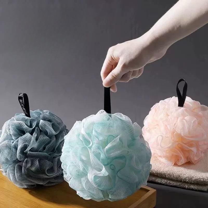 1 3pcs gradient   balls dual use foaming exfoliating washcloth lace   bath flower ball with rich long lasting   hangable comfortable and soft foaming mesh bath accessory for showering