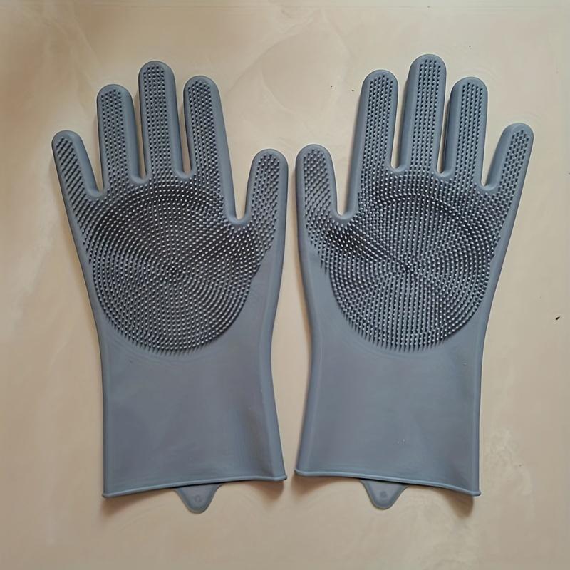 multi functional dishwashing gloves reusable suitable for kitchen bathroom and patio durable hygienic non slip design with cleaning bristles   pink plush lined dishwashing gloves are essential for   dishwashing Product details 0