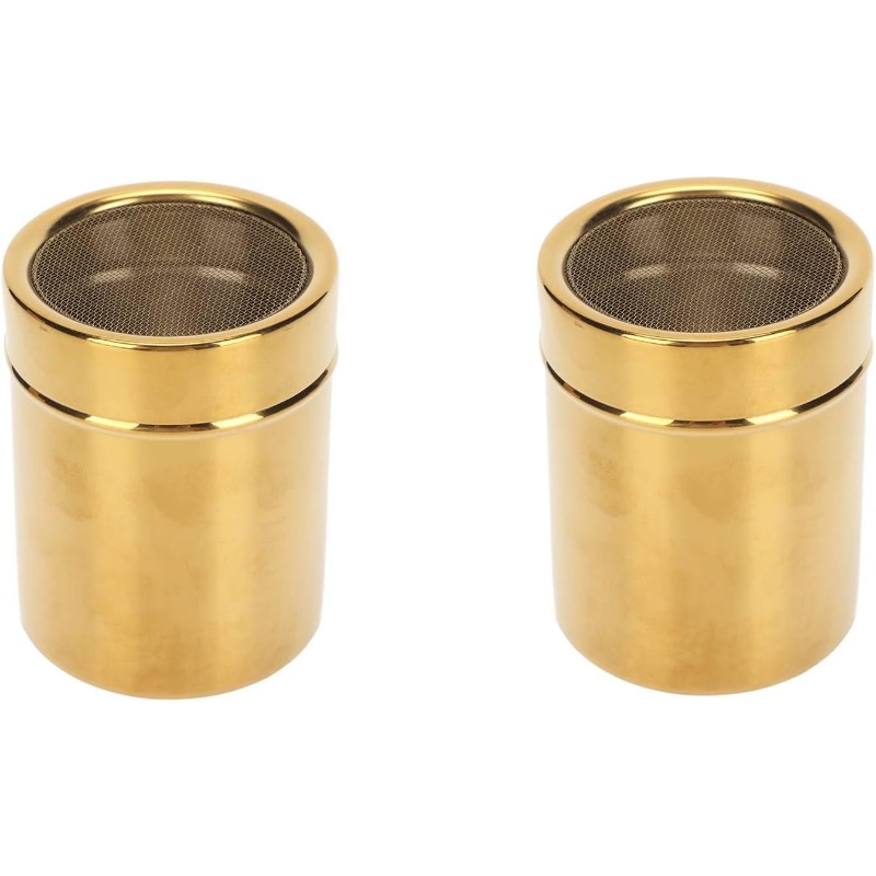 2pcs Powdered Sugar Shaker Duster with Lid