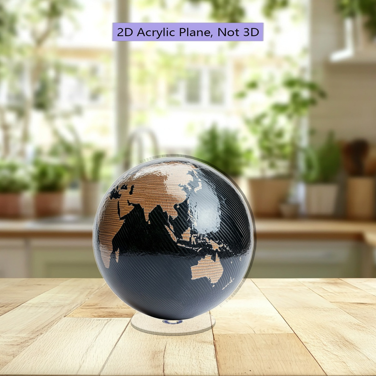 MOVA Globes | Green And Gold Map | Solar Rotating Globe