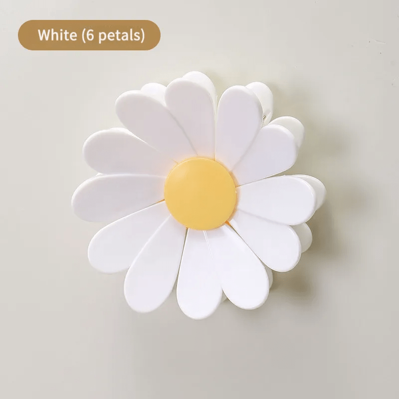 6pcs Set Of Daisy Petal-shaped Snack Clips; Small Daisy Petal-shaped Sealing Clips, Ideal For Chips, Pet Food, And Kitchen Storage