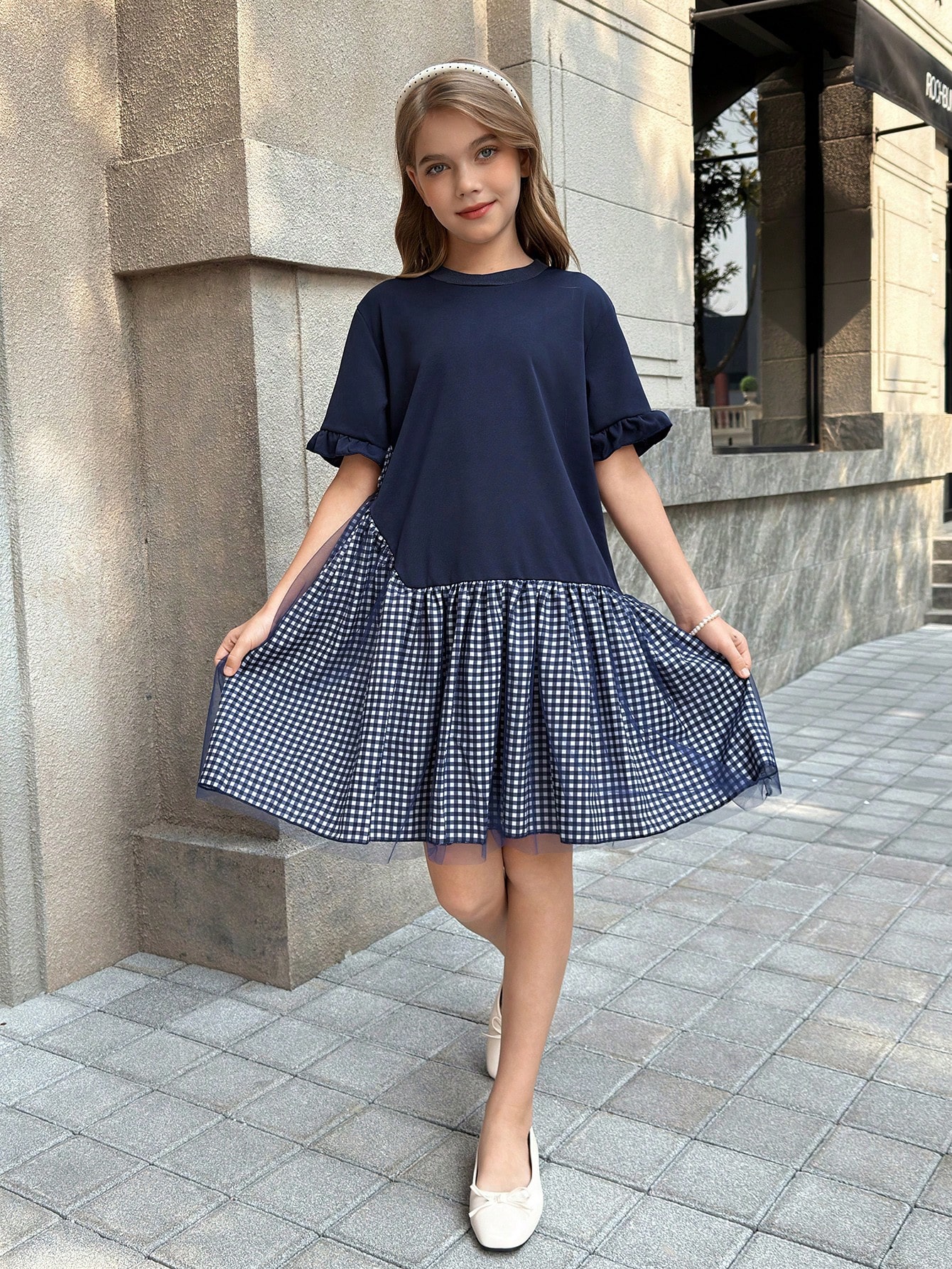 navy blue and white casual dress tween girls blue casual dress a blue
