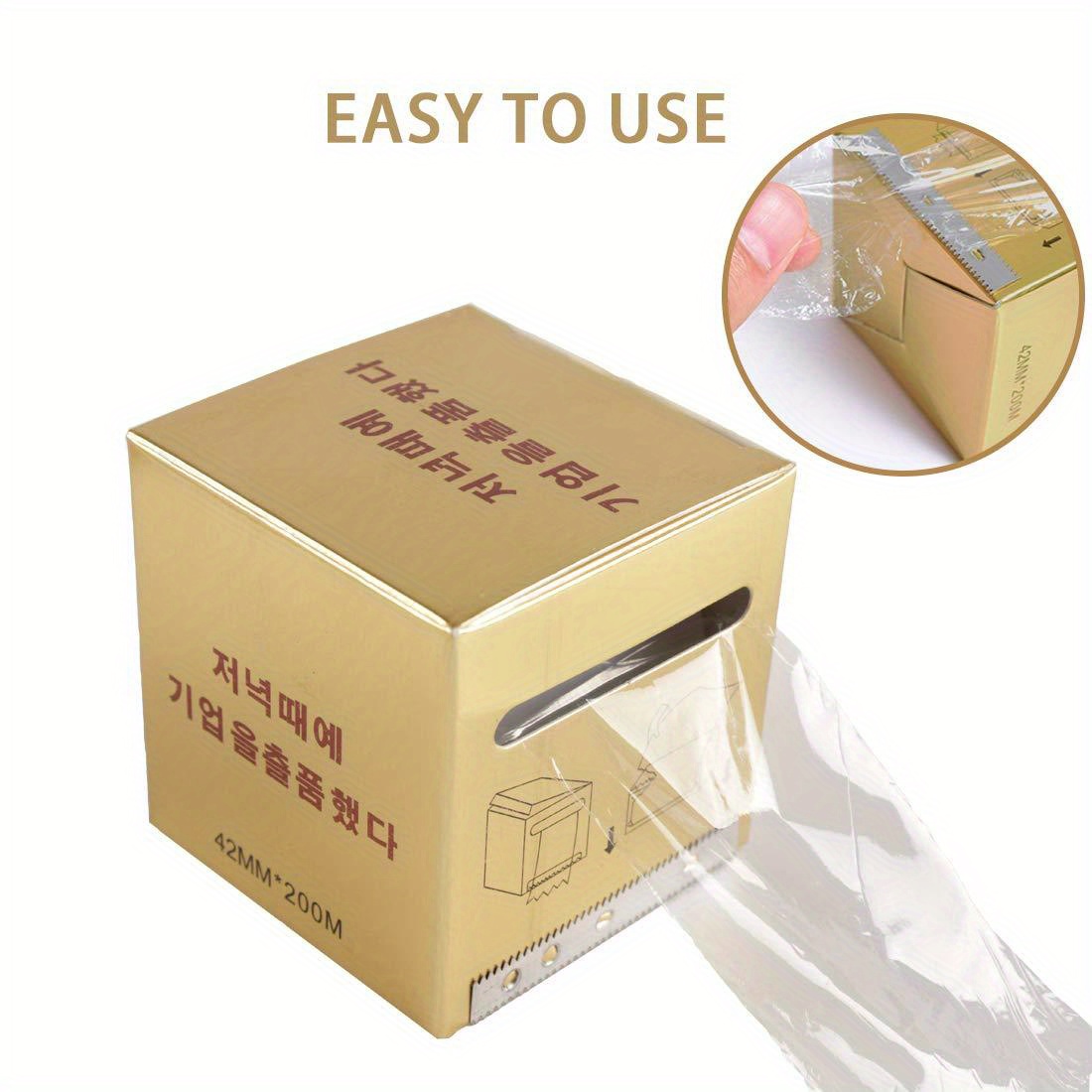 TEMU 1pc/2pcs Disposable Eyebrow Tattoo Plastic Wrap Microblading Supplies Lips Cling Wrap Cover Tape Roll Transparent