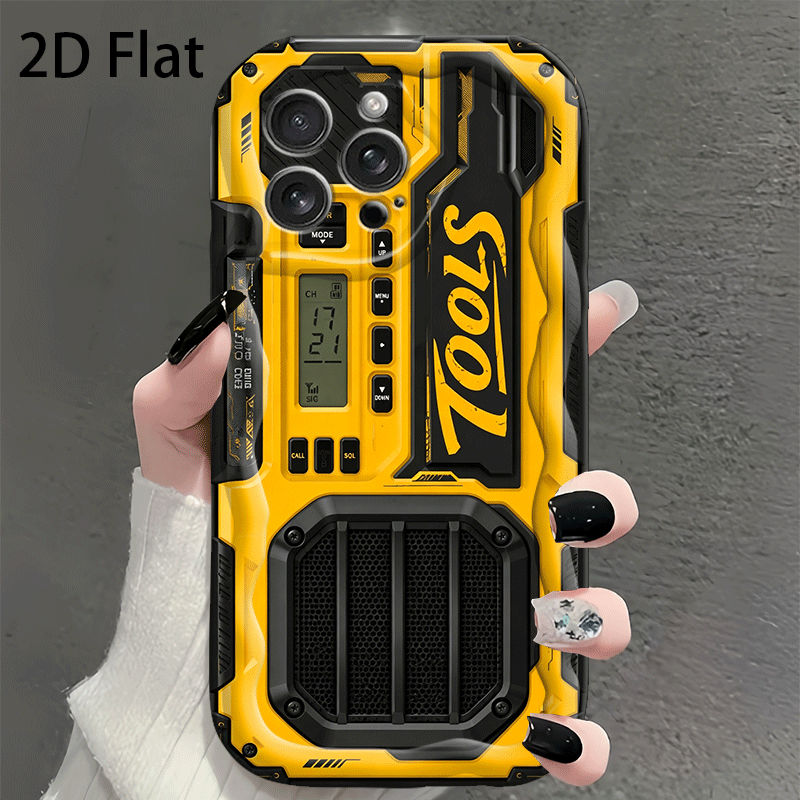 TEMU Phone Case: 2d Flat Yellow And Graphic Phone Case, Suitable For Iphone 17/16/15/14/13/12/11 Pro Max/x/xs/xr/xsmax/7/8/6/6s Plus/16e/17e.