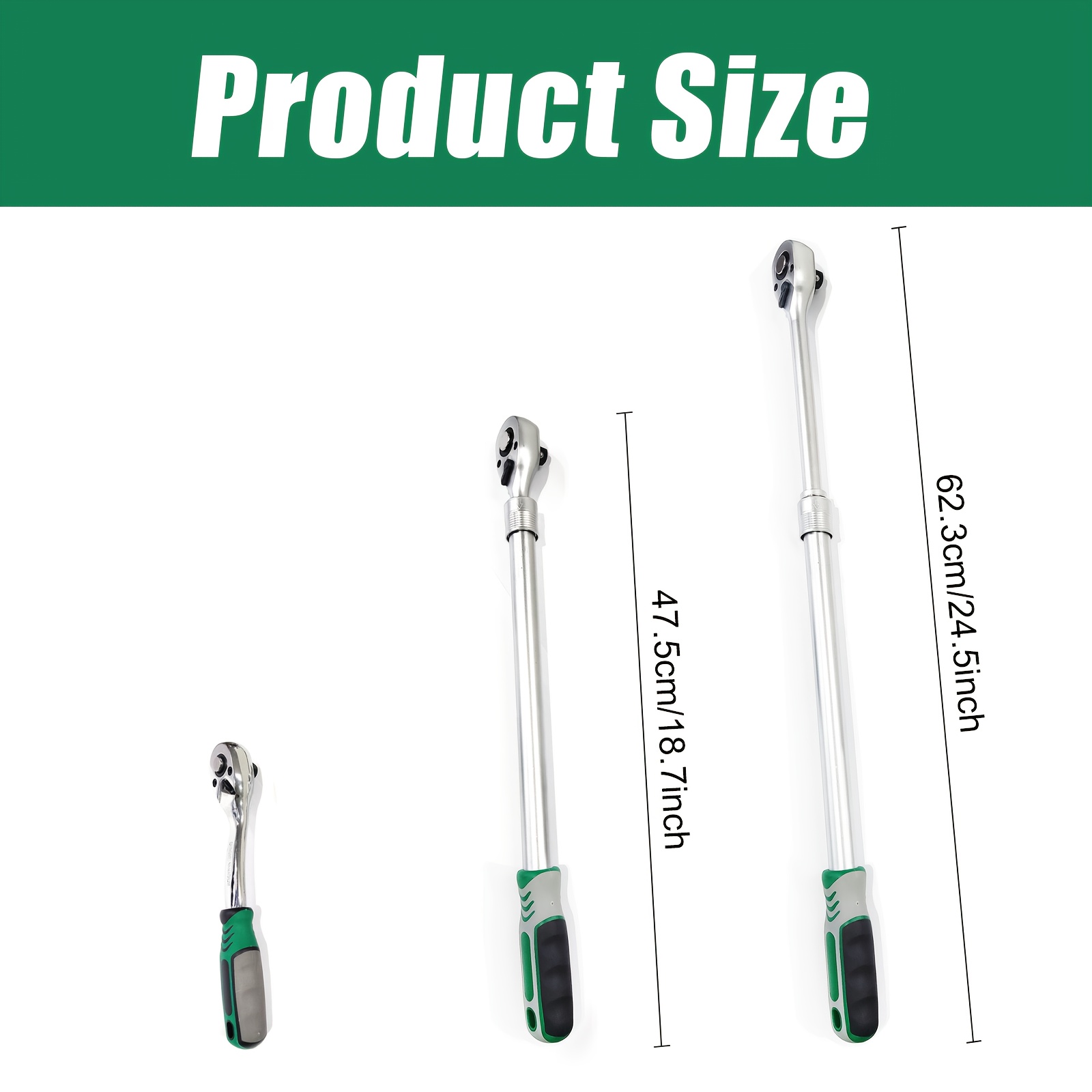 Extra Long Telescopic Ratchet Wrench with Quick-Change Sleeve
