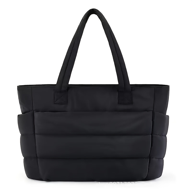 E-shop CAHVIN KOEINZ Damen Leichte Stepphandtasche - Nylon Reißverschluss Schultertasche mit Trageriemen, Elegant gesteppt für Pendeln, Einkaufen & ,