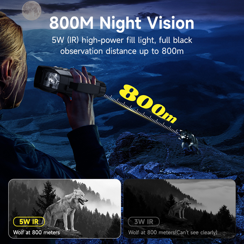   2026     binoculars with 10x opt zoom     display starlight sensor 5w ir light 7 level brightness   2 625ft observation range 5000mah battery   for hunting camping
