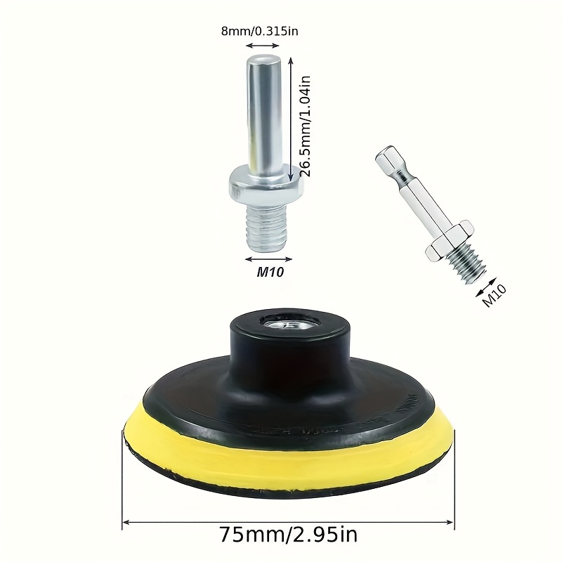 E-shop 7.62/10.16/12.7 cm - Selbstklebendes Nylon-Mesh-Schleifrad mit M 0.5 kg Schrauben, kein erforderlich, Schleifkopf und Polierschleifkopf,