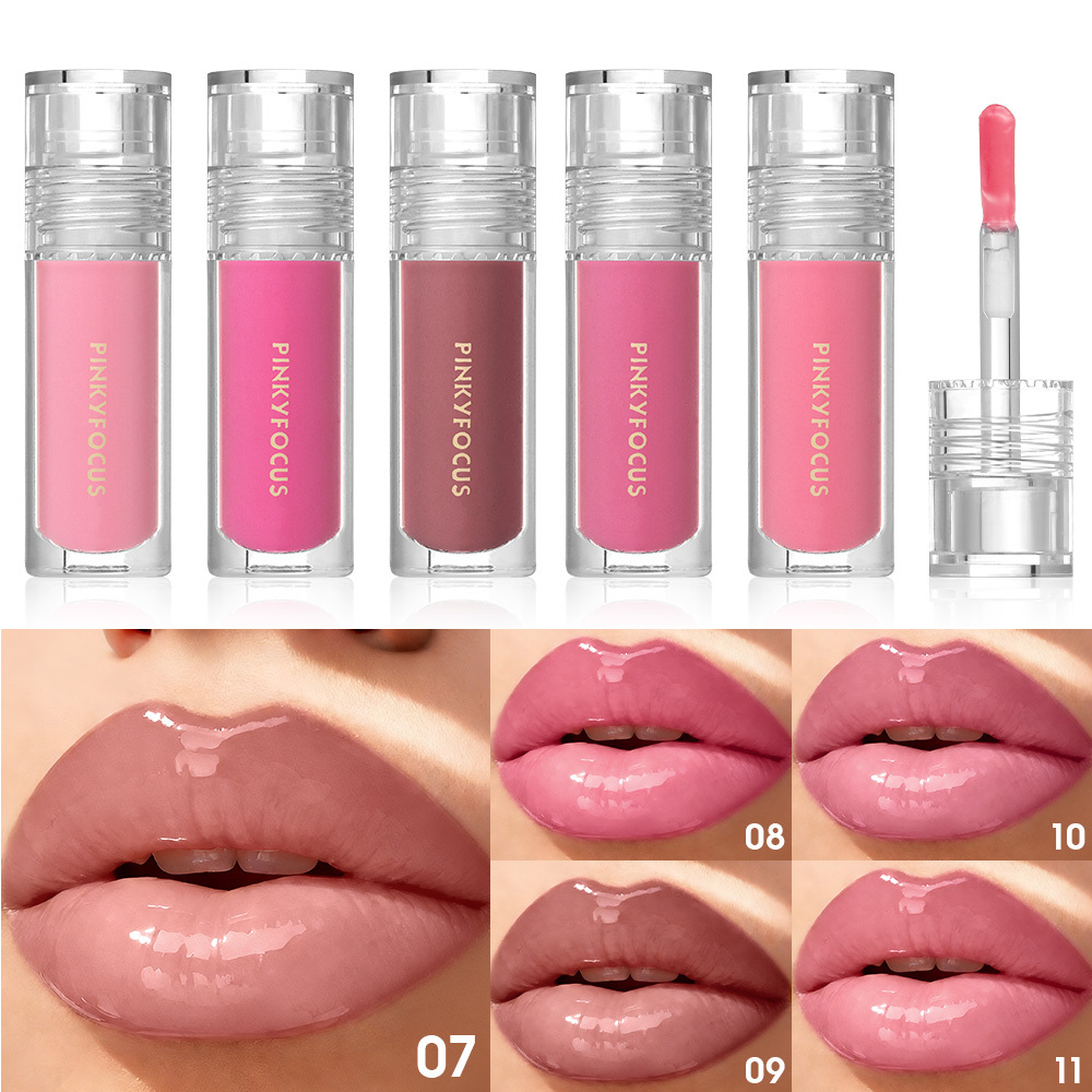 Image of Pudaier 2026 New 5pcs 10 Colors Lip Combos Plumping Lip Gloss Mirror Like Finish 5 Tube Look