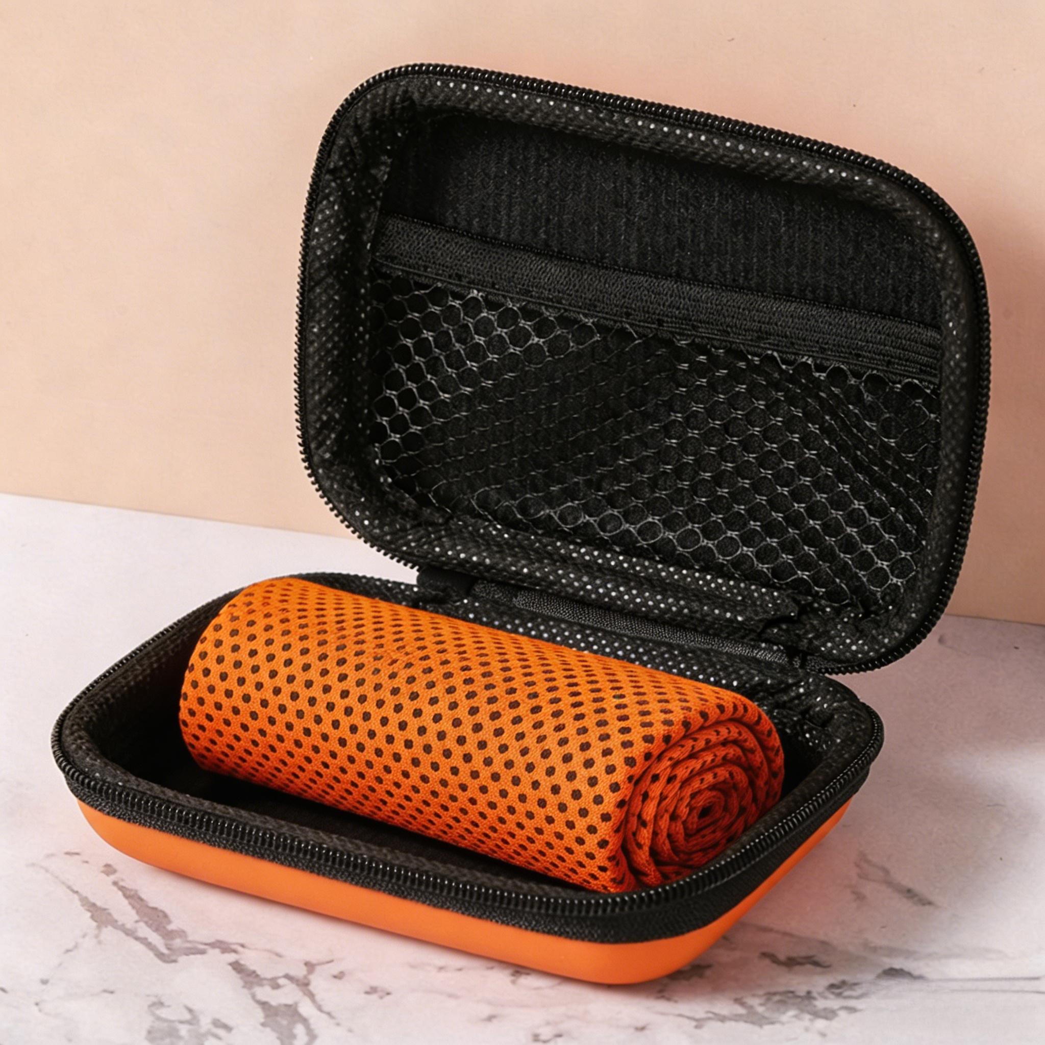 TEMU Storage Box And Quick- Sports Towel Set Ice-cooling Cooling Sweat-absorbing Wiping Towel Lightweight Portable Machine Washable Durable Fitness