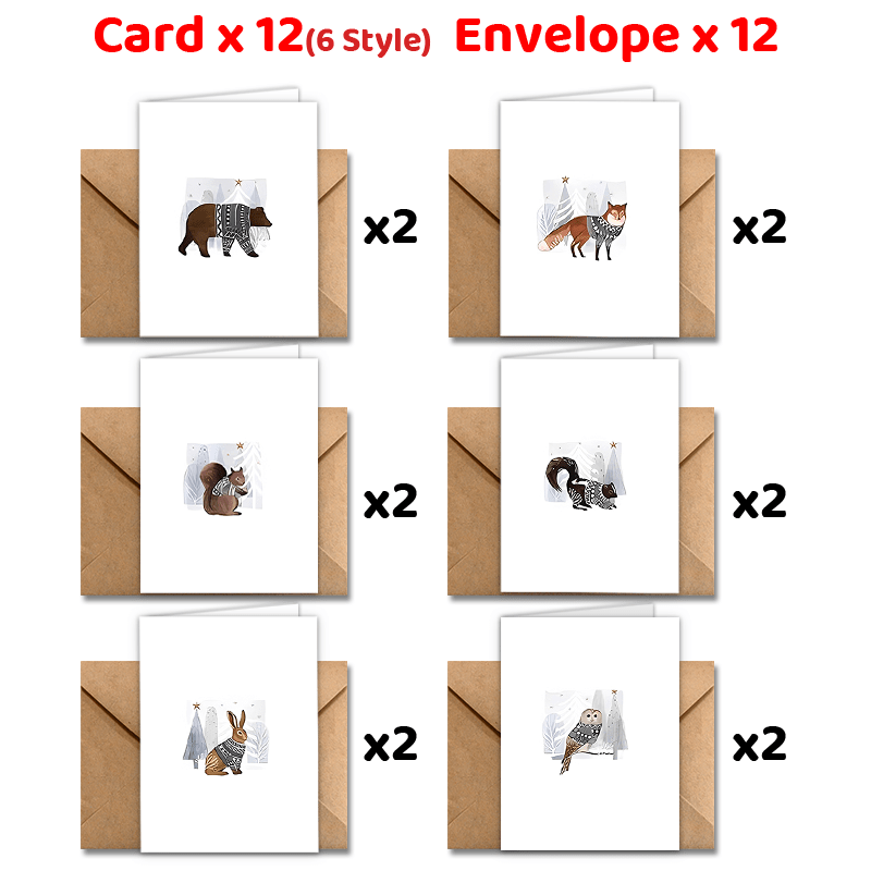 

24- Greeting Envelopes - For Christmas, New , 's Day, , - For Parties
