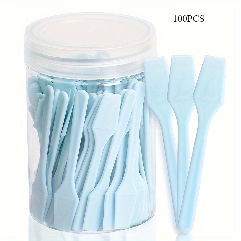 TEMU 100 Cosmetic Scrapers-small Plastic Scrapers For Cosmetics, Creams And Handicrafts-cosmetic Scrapers- Mini-applicators For Mixing Creams, Skin