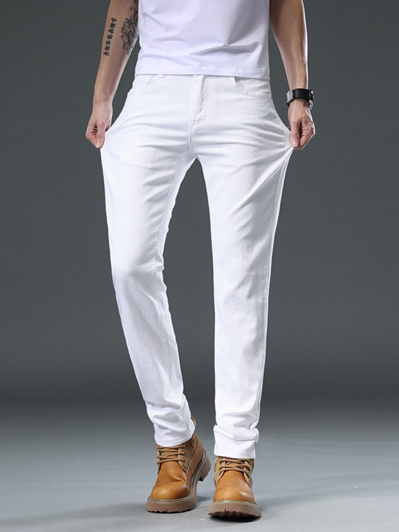 white pants men sold on Temu United States