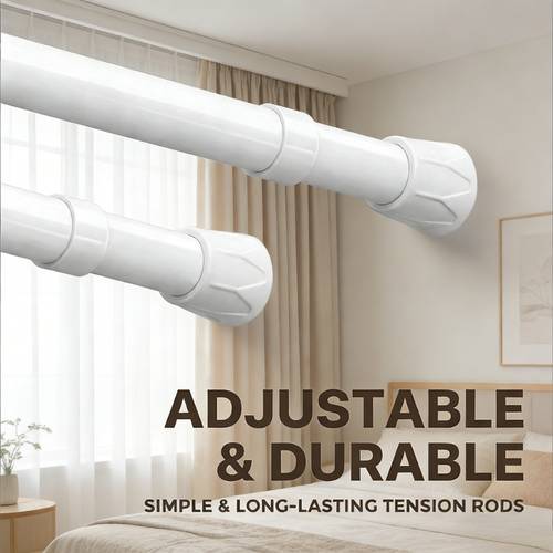 adjustable curtain rod without drilling metal spring loaded bathroom bar shower extendable telescopic poleshanging rods