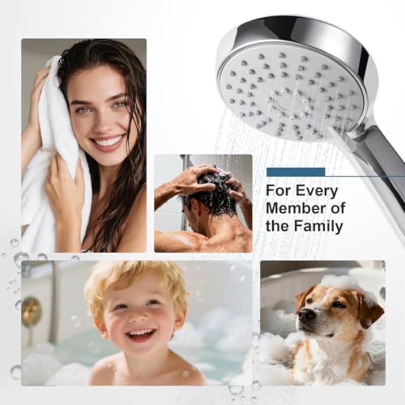 OFFO High Pressure Handheld Shower Head with 3 Spray Modes