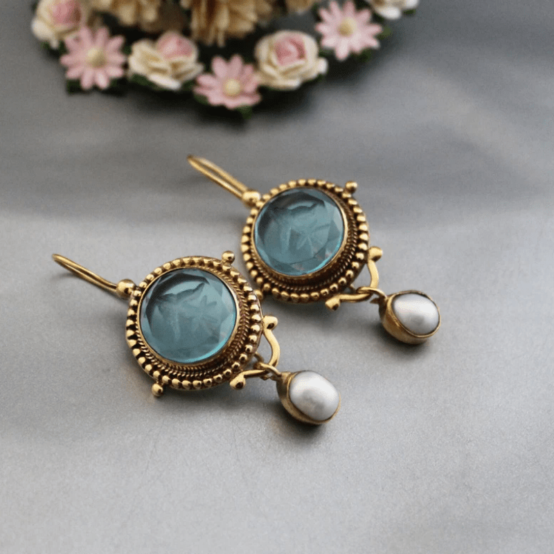 

1 Pair Of New Retro Women's Fashionable Hanging Earrings, Handmade - Elegant And Fashionable Jewelry, Used As Wedding/ Engagement Jewelry, Give To Beautiful Wives