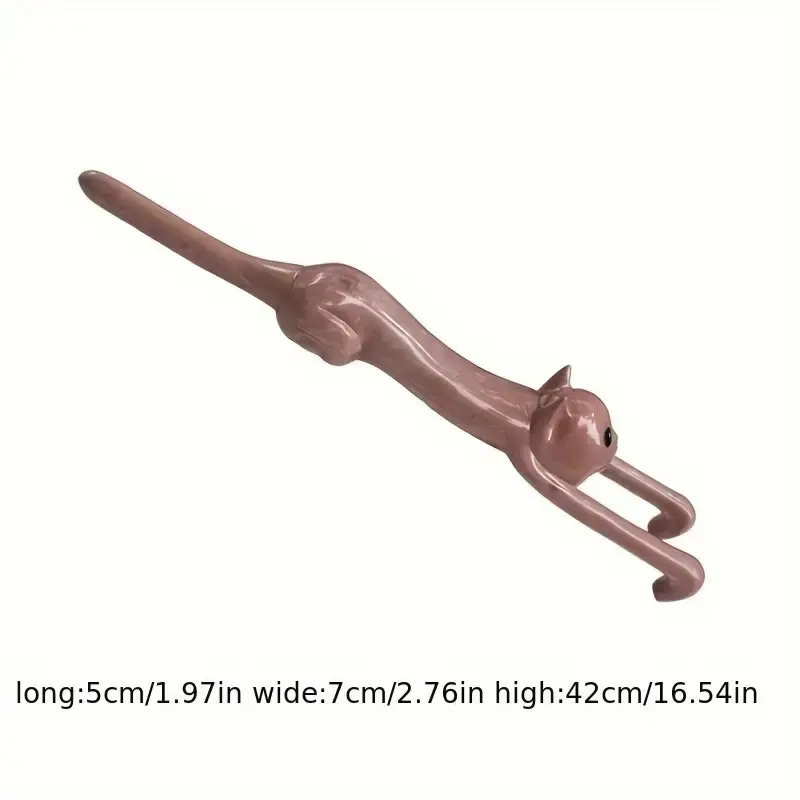 1 2 wooden cat shaped back scratcher manual massage tool care great birthday gift relaxation and Product details 2