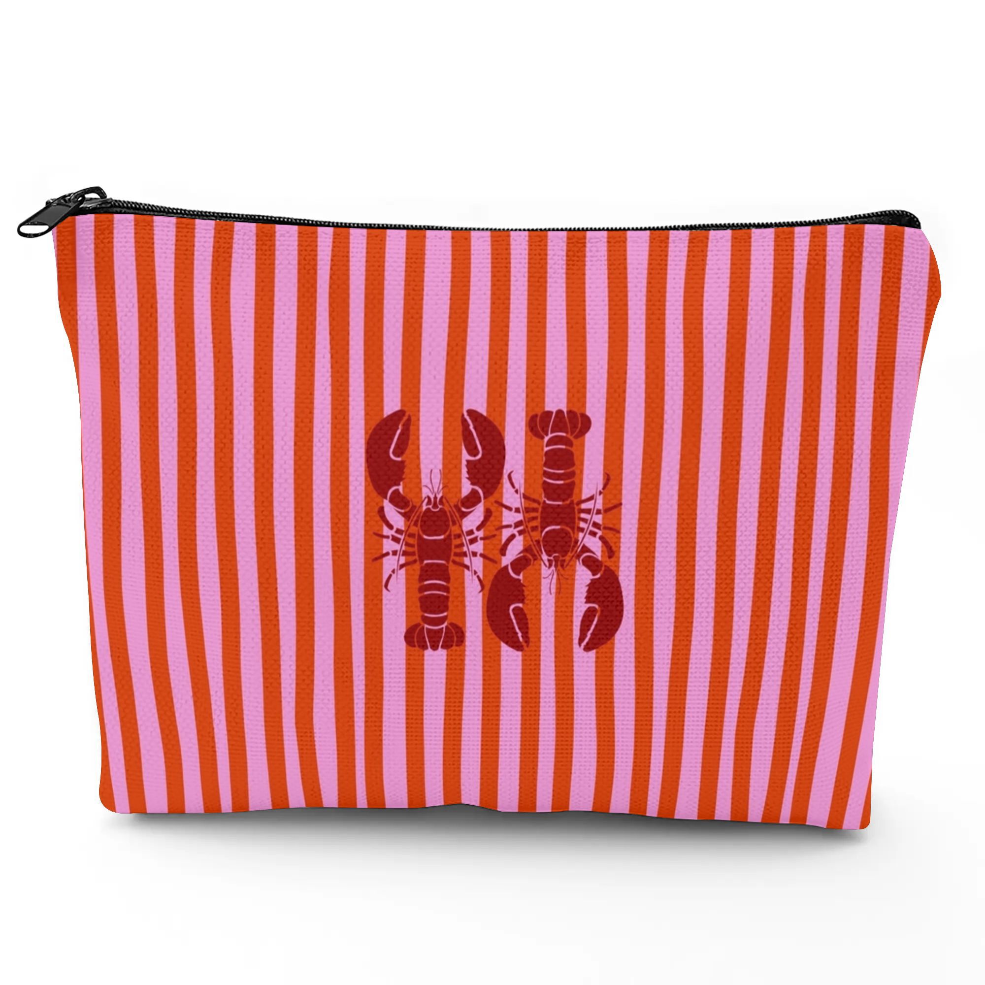 TEMU 1pc Organisateur de Cosmétique Tendance 2D PLAT Double à Rayures pour Sac à Main, Valise ou Table de Chevet Un Choix Idéal pour Rapides ou